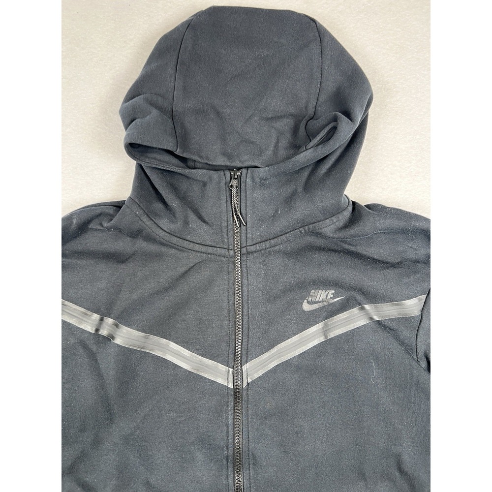 Nike Sports Tech Fleece‎ Hoodie XL Black Full Zip Long Sleeve Jacket - Picture 3 of 13